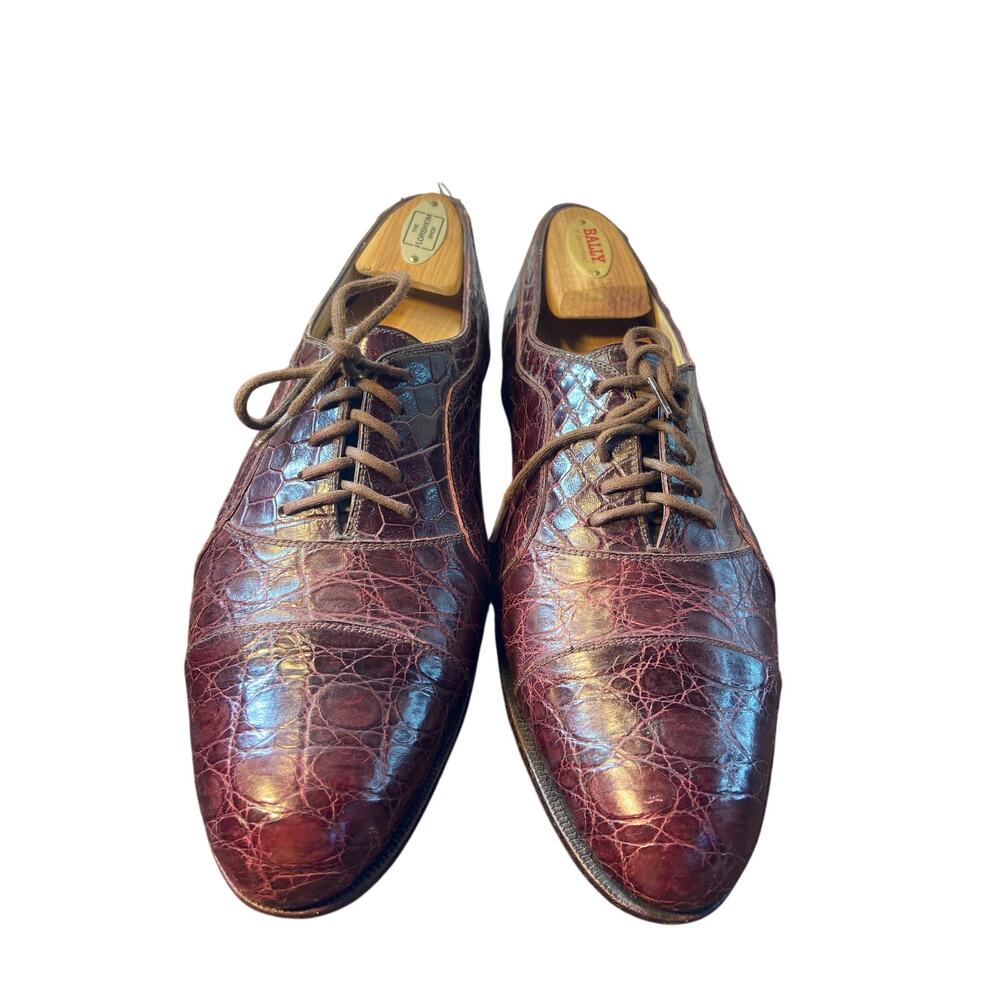 Bally Crocco Crocodile men's dress‎ shoe